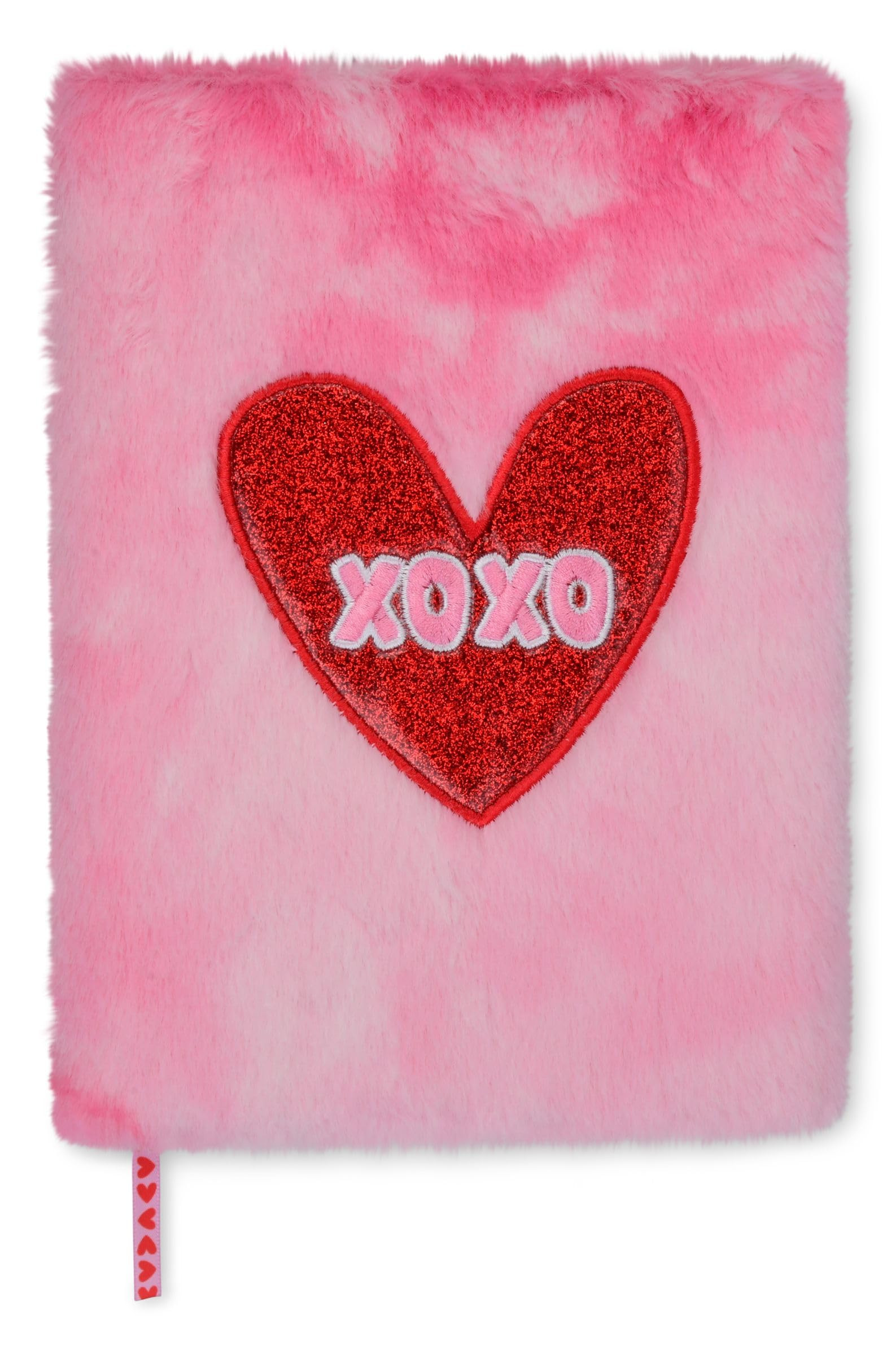 iscream + Theme NYC Plush Fur Book-Bound Lined-Page 8.75" Applique Accent Journal - ILYSM Heart | Amazon (US)