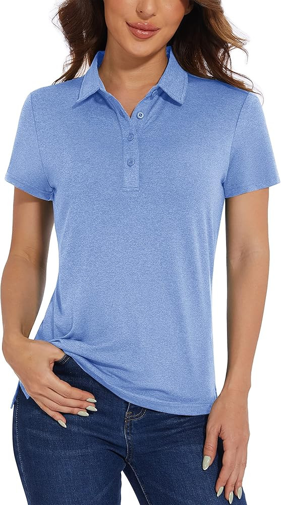 TACVASEN Women's Polo Shirts Short Sleeve Golf Quick Dry UPF 50+ Sun Protection Lightweight Colla... | Amazon (US)