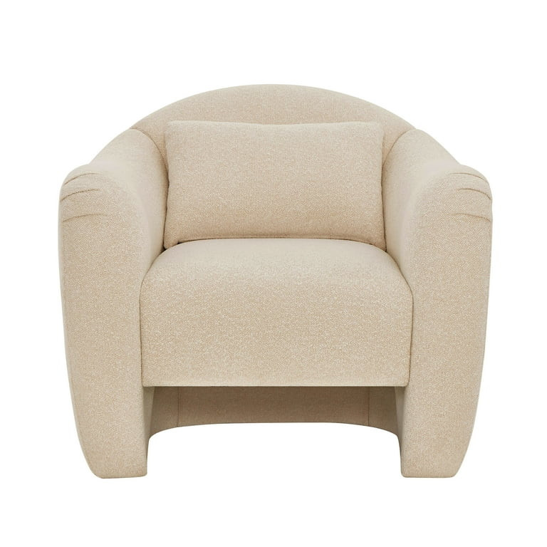 Beautiful Barrymore Teddy Accent Chair by Drew Barrymore, Cream Tweed - Walmart.com | Walmart (US)