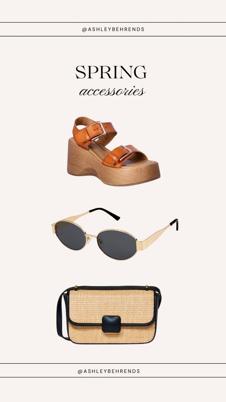 Spring accessories 🤎☀️ 
Brown wedges 
Designer sunglasses look for less
Chic crossbody purse 
Perfume used in reel: Jimmy Choo I Want Choo Forever - on sale at Walmart  

#LTKfindsunder50 #LTKSeasonal #LTKstyletip