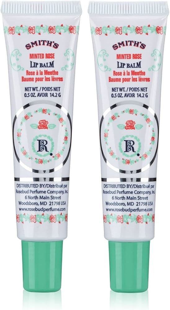 Smith's Rosebud Perfume Co. Minted Rose Lip Balm in a Tube,0.5 Ounce (Pack of 2) | Amazon (US)