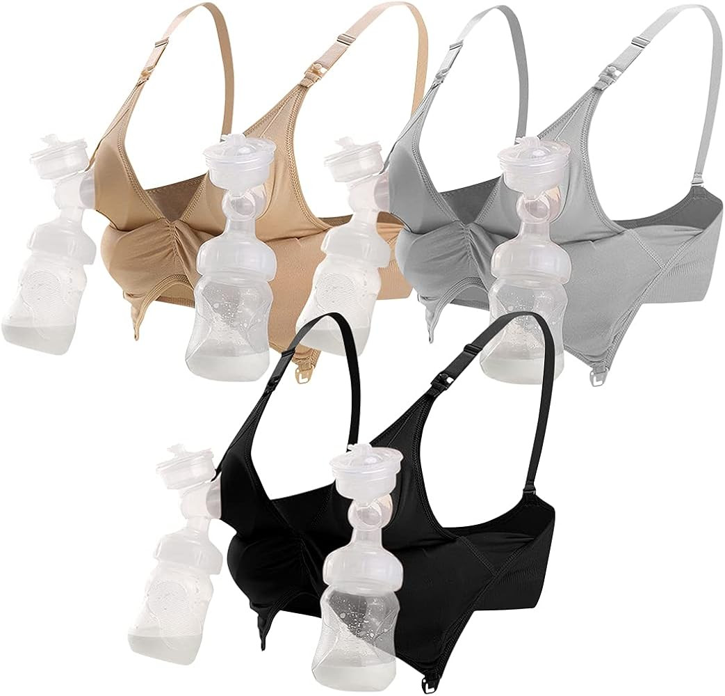 iLoveSIA Nursing Bras, Seamless Supportive Sleep Bra, S-2XL, 3Pack | Amazon (US)