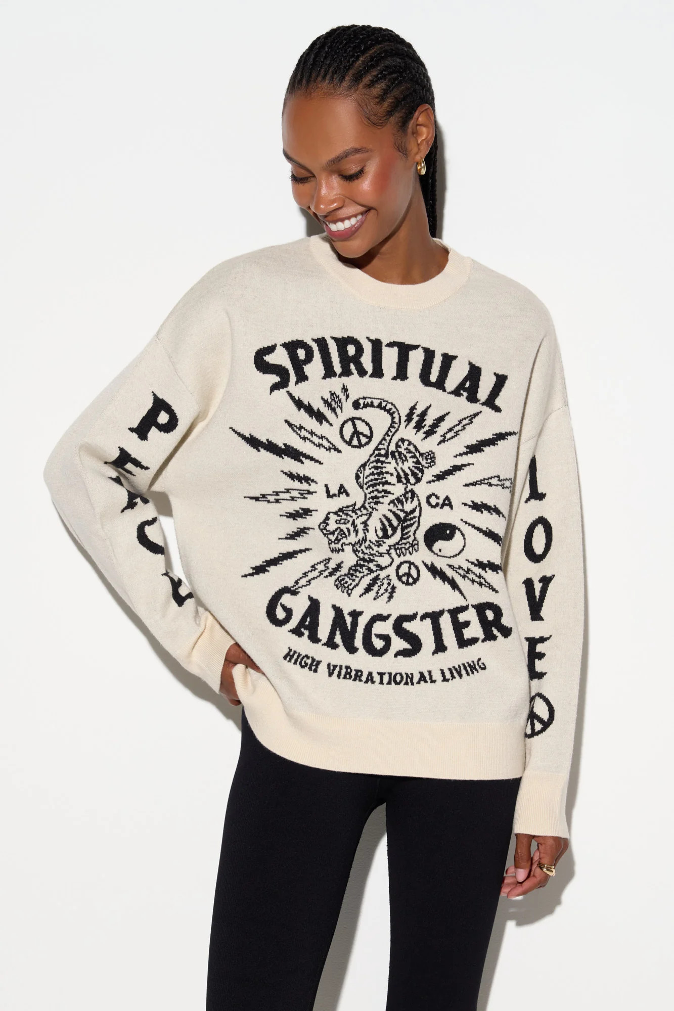 El Tigre Claire Sweater | Spiritual Gangster | Spiritual Gangster