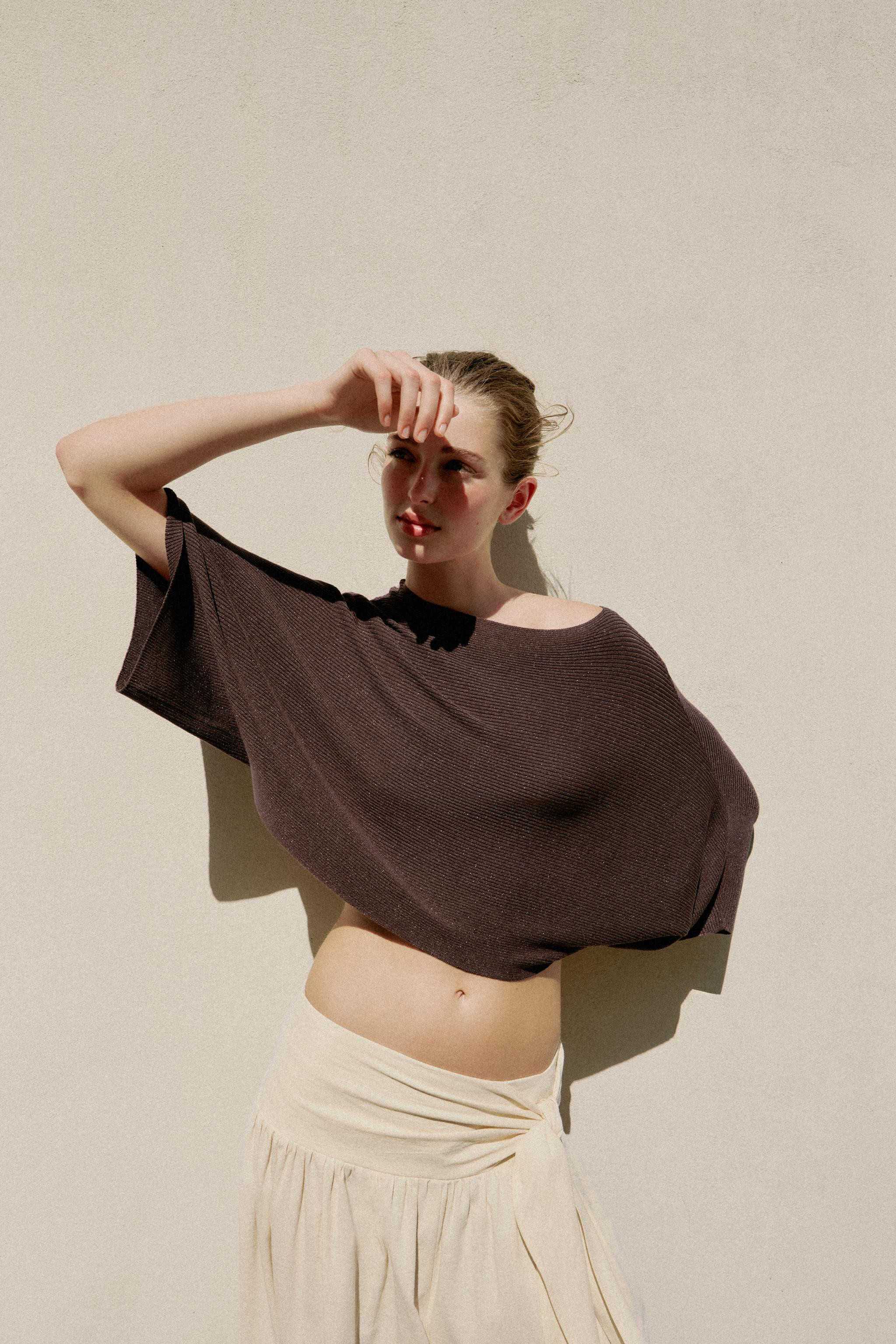 SHORT CAPE KNIT JUMPER | Zara US