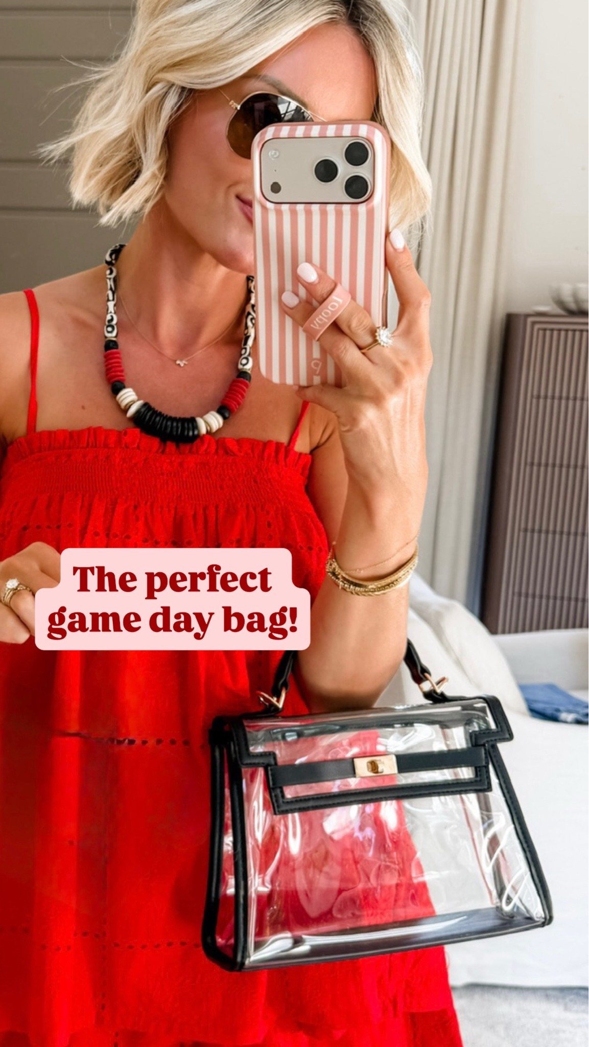 Add this to your cart before the season kicks off! The perfect stadium bag! 

Loverly Grey, Amazon find, clear bag, stadium bag, gameday outfit ideas