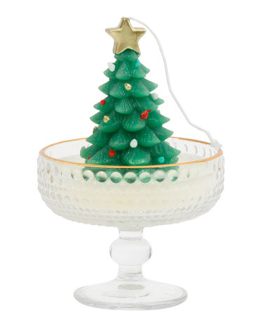 8oz Decorated Tree In Pedestal Dish Scented Candle | Pillows & Decor | Marshalls | Marshalls