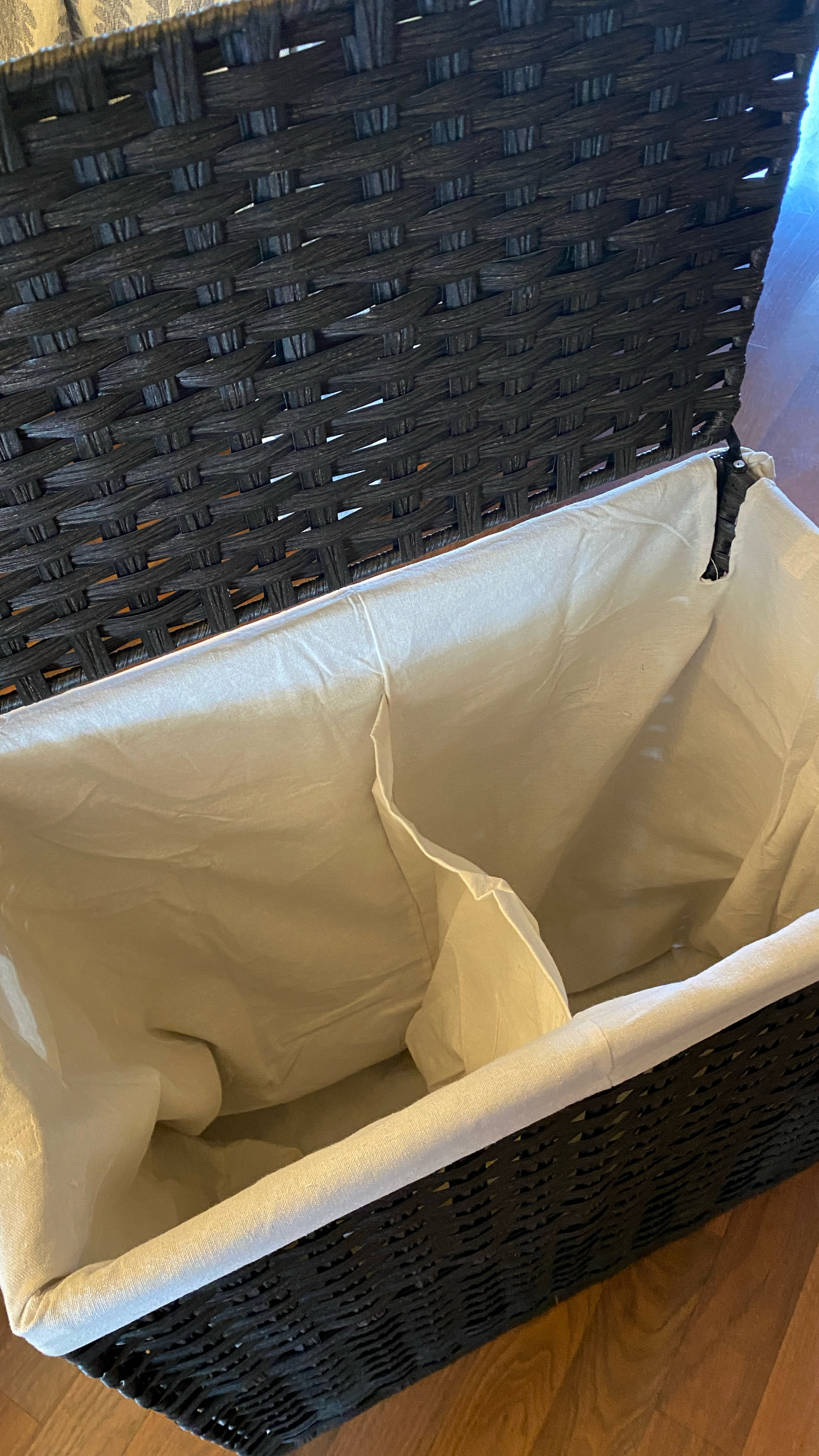 Wicker Laundry Hamper. It comes with 2 liners that have two sections & bags for washing gentle clothes. Available in three colors 

#LTKSaleAlert #LTKHome