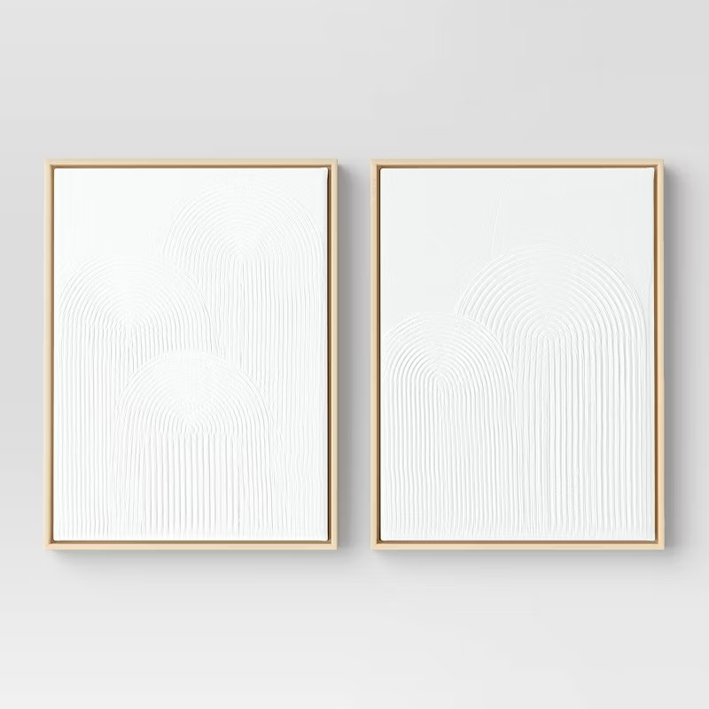 (Set of 2) 12" x 16" Rainbow Arches Framed Embellished Canvas Set - Threshold™ | Target