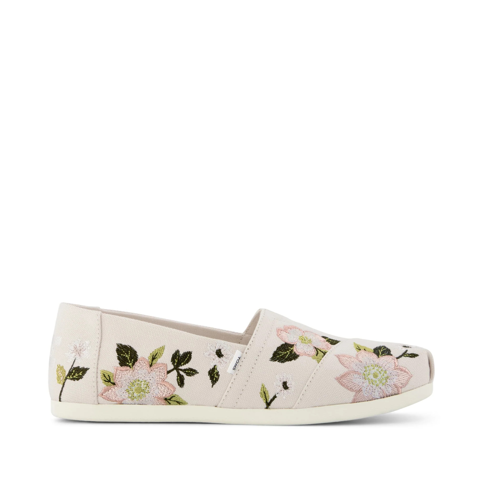 Womens Alpargata Classic Natural Embroidered Floral | Toms EMEA