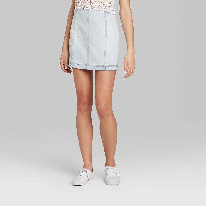 Women's Seamed Denim Mini Skirt - Wild Fable™ | Target