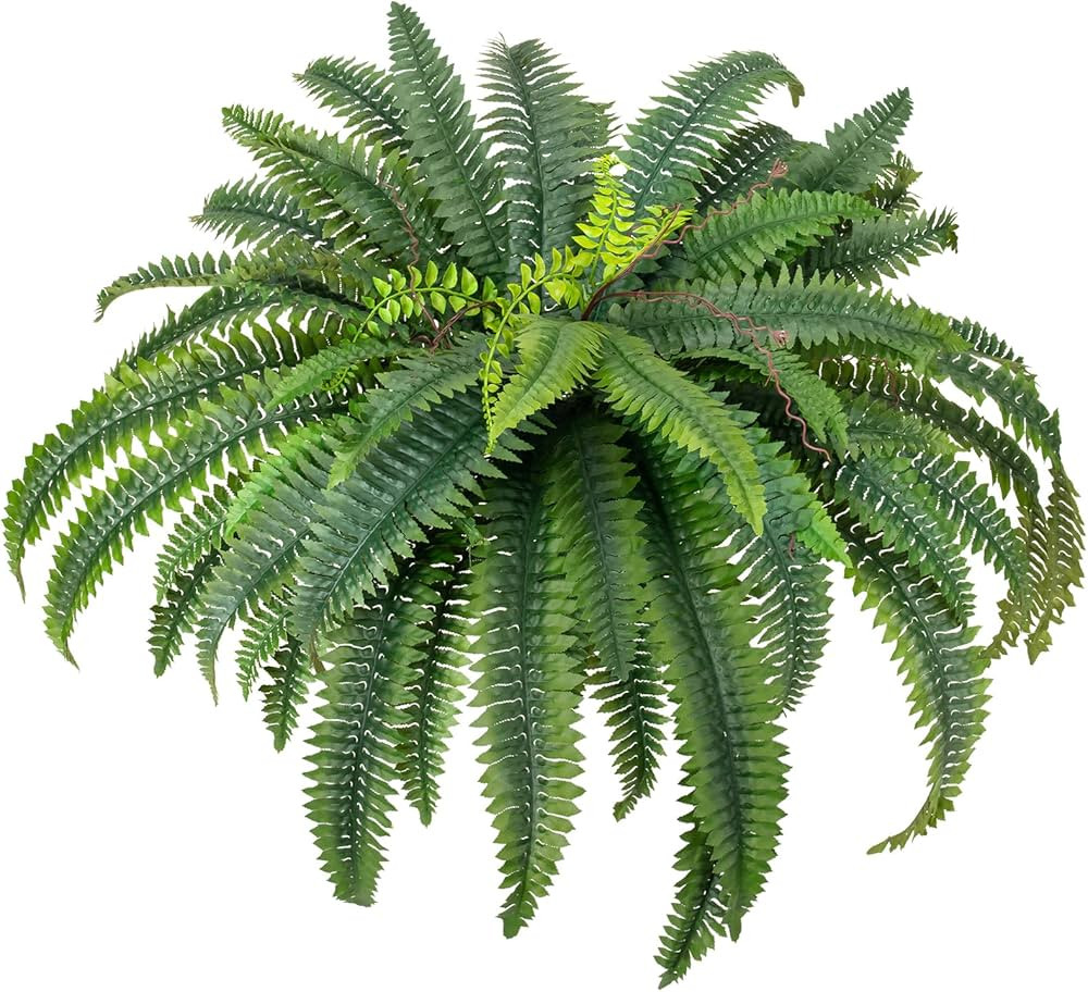 CQURE 45" Fake Ferns Artificial Plants Large,Artificial Boston Ferns Faux Hanging Plants for Outd... | Amazon (US)