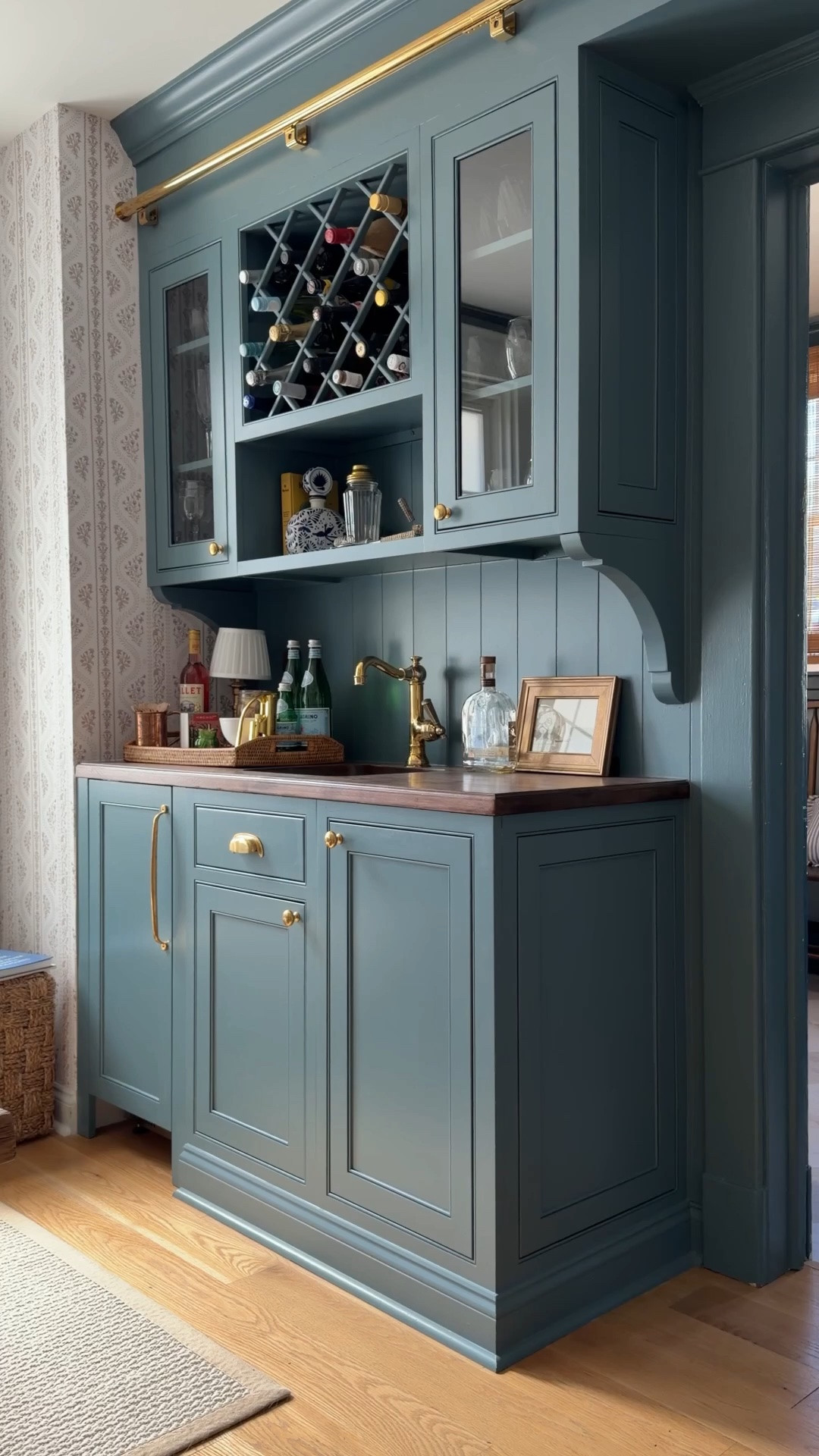 I’ve never been afraid of blue on blue.

The more I decorate our home, the more I realize I love rooms that feel layered instead of perfectly matched. Blue walls, blue cabinetry, blue accents…it just feels like home to me and isn’t too much. 

If you’ve been asking about my paint colors or where I source everything throughout our home, comment SHOP and I’ll send over all of my paint colors and home links.