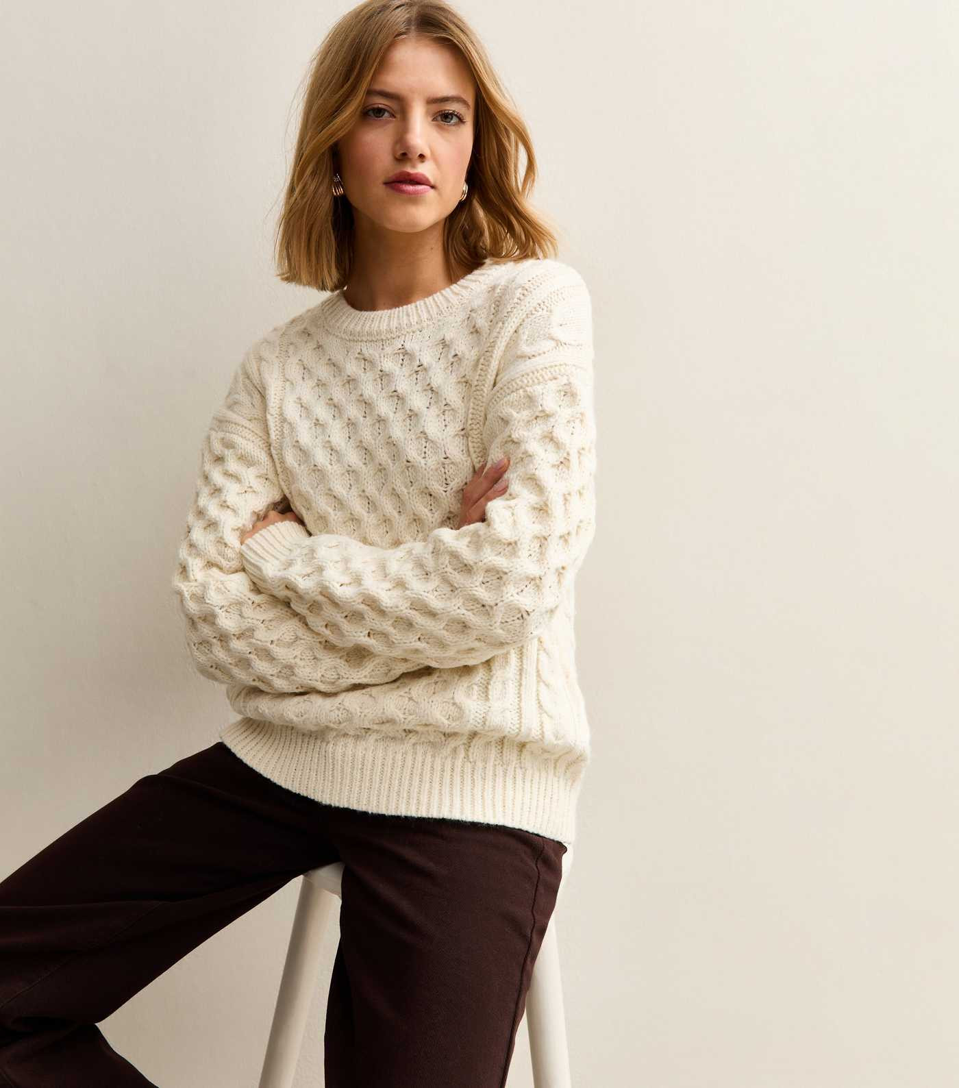 Cream Chunky Cable Knit Jumper | New Look | New Look (UK)