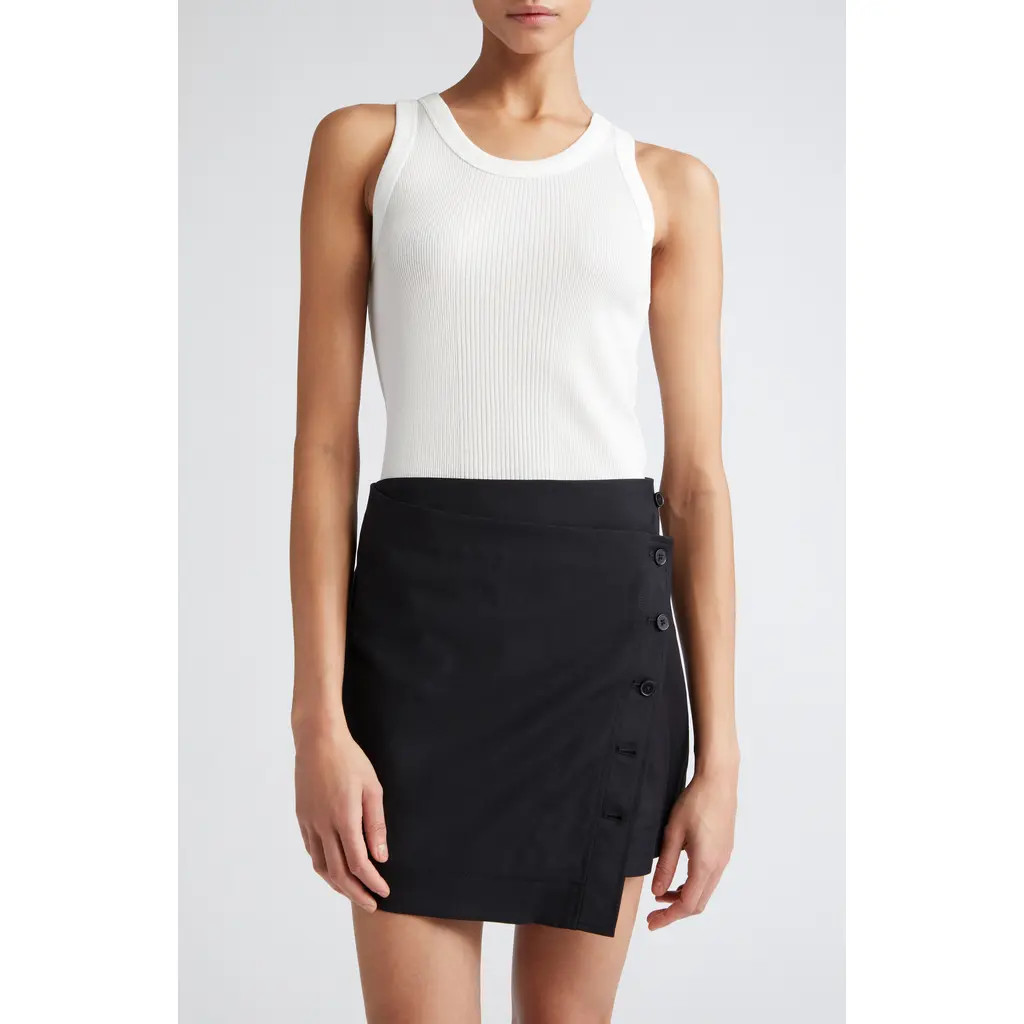 Loulou Studio Mercerized Cotton Rib Tank in White at Nordstrom, Size Small | Nordstrom