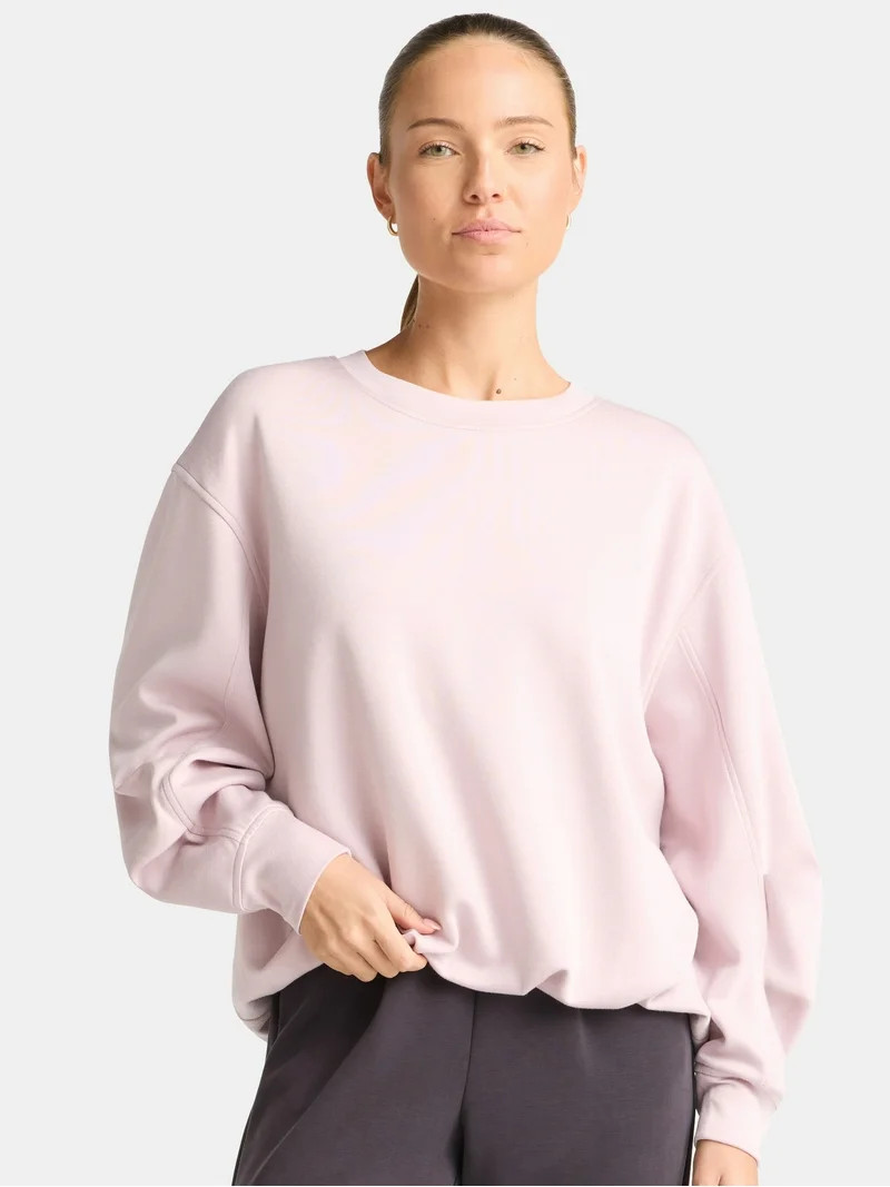 Avia Women's Knit Bubble Top with Long Sleeves, Sizes XS-XXXL | Walmart (US)