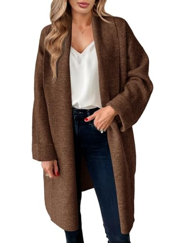 Saodimallsu Womens Long Cardigan Sweaters Chunky Open Front Oversized Slouchy Knit Fall Trendy Co... | Amazon (US)
