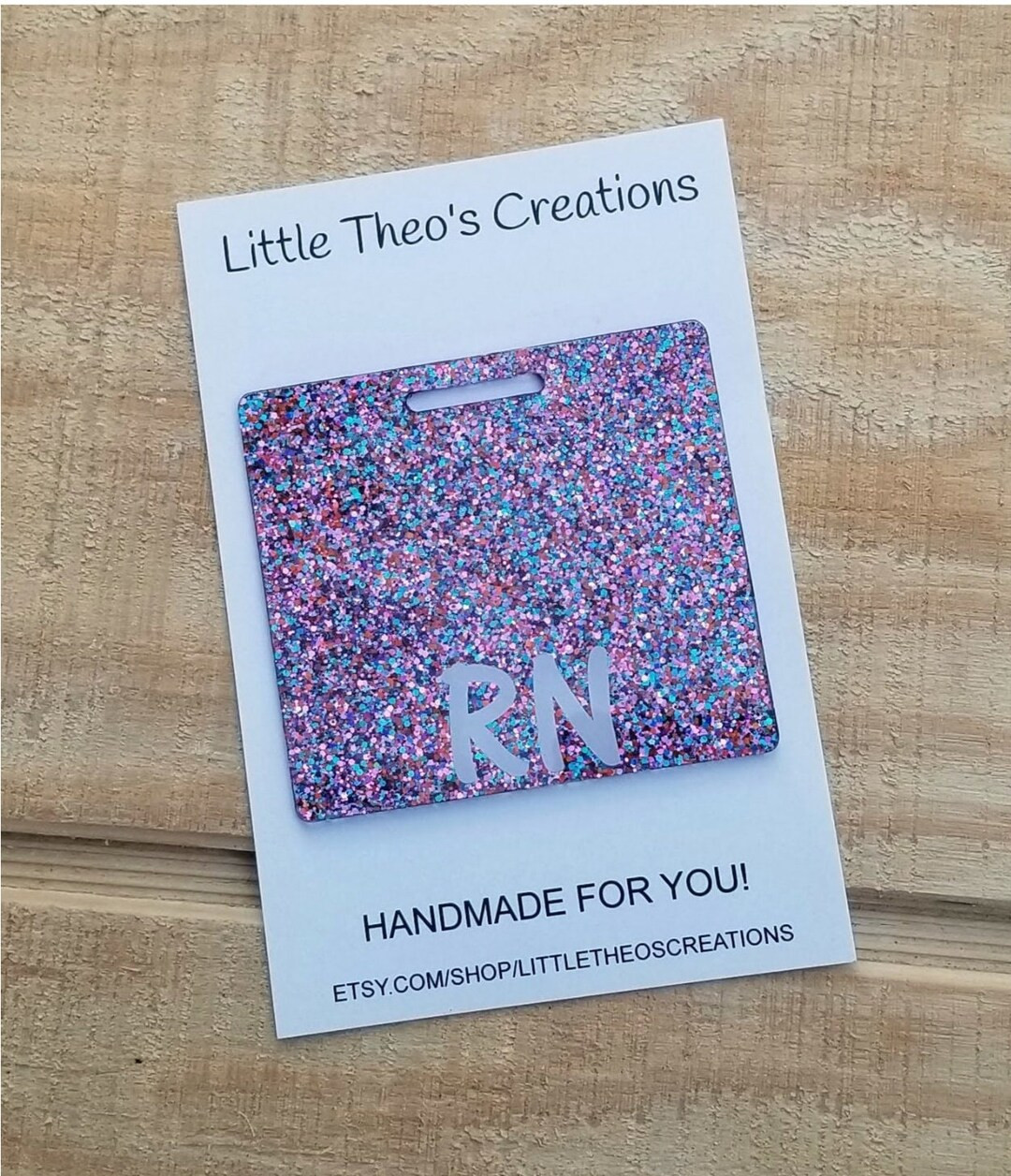 Custom Badge Buddy Horizontal, Badge Buddy Glitter, Badge Buddy for CNA, Badge Buddy Nurse, Cute ... | Etsy (US)