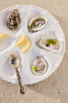 Perla Stoneware Oyster Plate | Anthropologie (US)