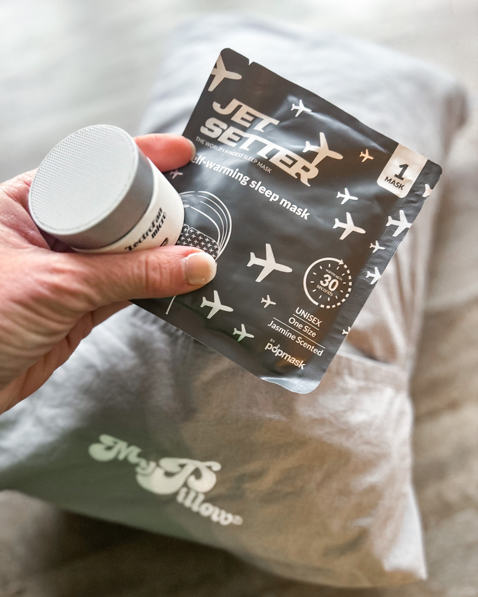 Collin’s sister Bryn just got back from an international trip to Greece and she can’t stop raving about some of her travel essentials:

- My Pillow - Perfect for picky sleepers. Rolls up for easy packing and is so nice to have your own pillow when hotel pillows can be so unpredictable ☁️
- Mini Sound Machine - fits in your palm so super packable and drowns out sounds throughout the hotels 😴
- Jet Setter Sleep Masks - So nice for long flights and sleeping on the plane. Self Warming.


#LTKGiftGuide #LTKtravel #LTKunder50