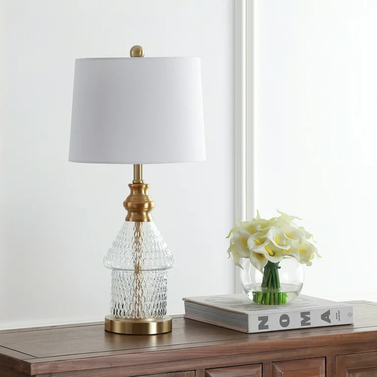 SAFAVIEH Camden Modern Glam 24.5 in. H Table Lamp, Clear/Brass Gold | Walmart (US)