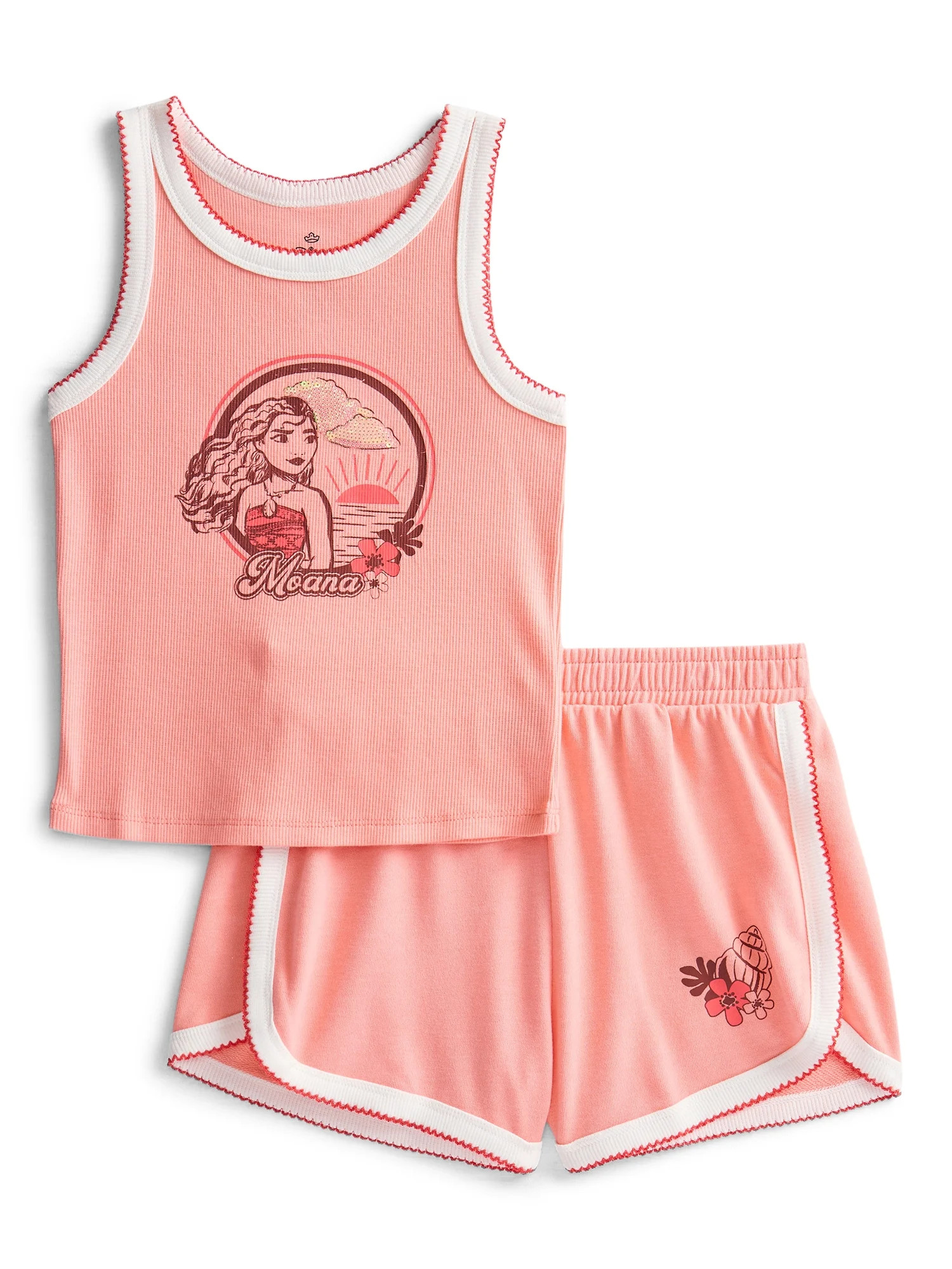 Moana Girls Graphic Tank Top and Matching Shorts Set, 2-Piece, Sizes 4-16 | Walmart (US)