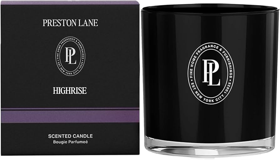 Preston Lane Luxury 2-Wick Scented Candle, Highrise, 7.5 oz Hand-Poured in USA | Long Burn Time (... | Amazon (US)