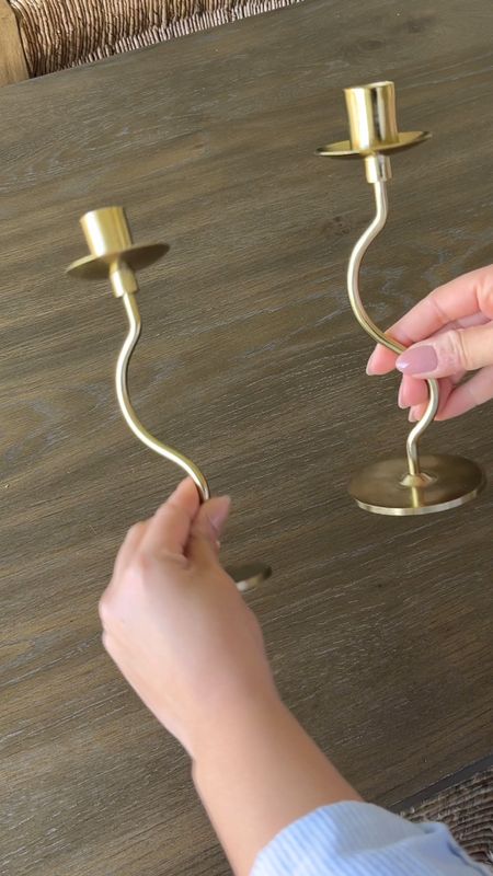 Brass squiggle taper candle holder from McGee and co!! Obsessed 



#LTKhome #LTKover40