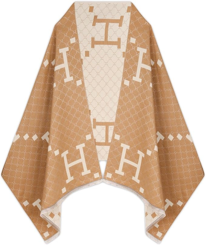 Relang Scarfs for Women Pashmina Silky Shawl Wrap for Evening Dressing Blanket Open Front Poncho ... | Amazon (US)