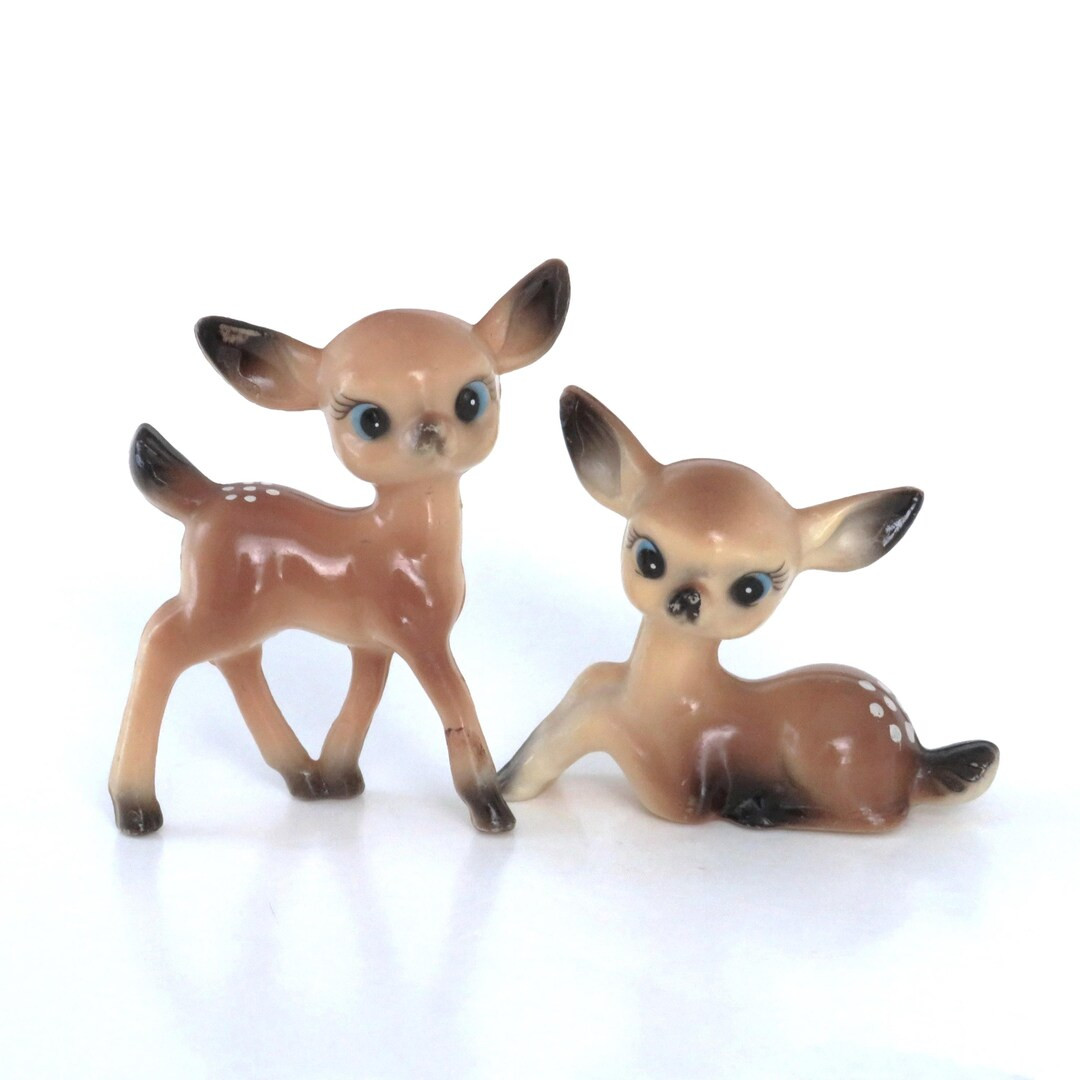 Plastic Deer Figurines, Vintage Reindeer, Retro Deer, Vintage Deer, Kitsch Deer - Etsy | Etsy (US)
