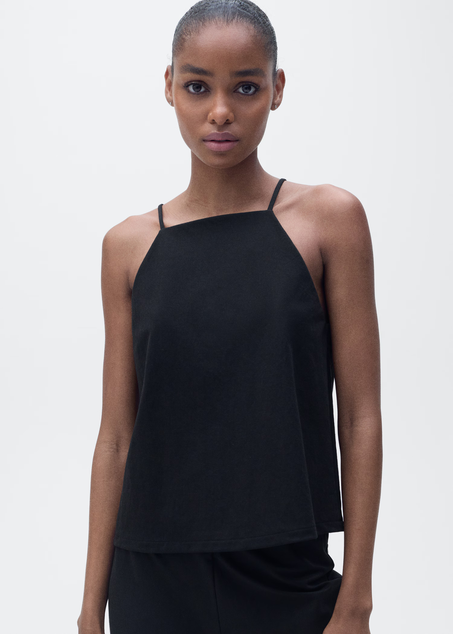 Halter-neck cotton top - Women | MANGO United Kingdom | MANGO (UK)