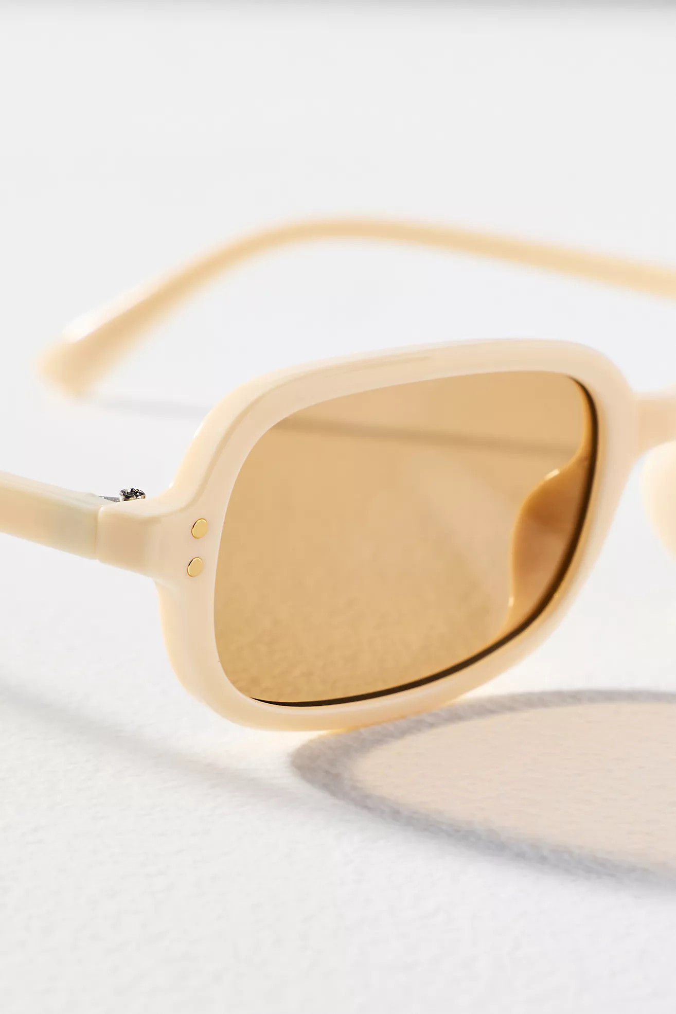 I-SEA Skinny Rectangle Tortoiseshell Sunglasses | Anthropologie (US)
