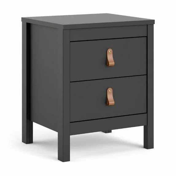 Tvilum Madrid 2 Drawer Bedroom Nightstand for Adults, Black Matte | Walmart (US)