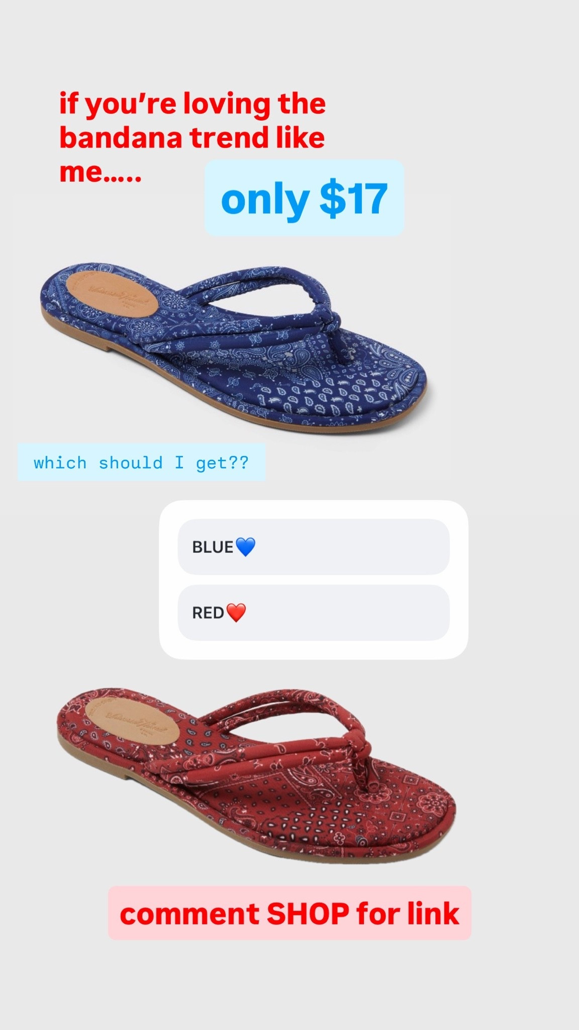 Bandana flip flops from Target
On sale for $17

#LTKgrwm #LTKootd #LTKSaleAlert