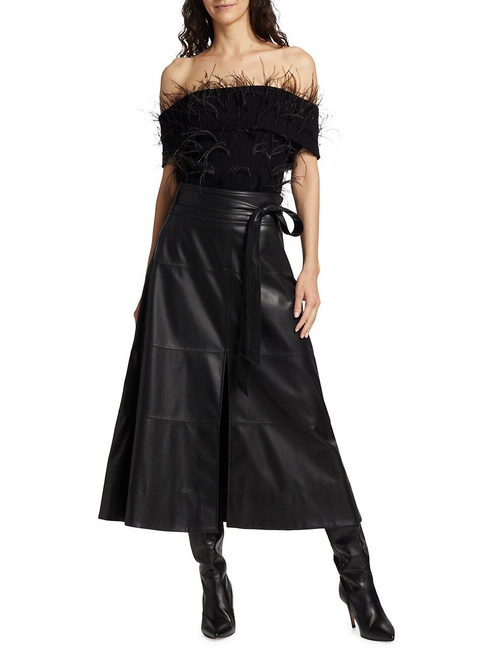 Hudson Tie-Waist Midi-Skirt | Saks Fifth Avenue