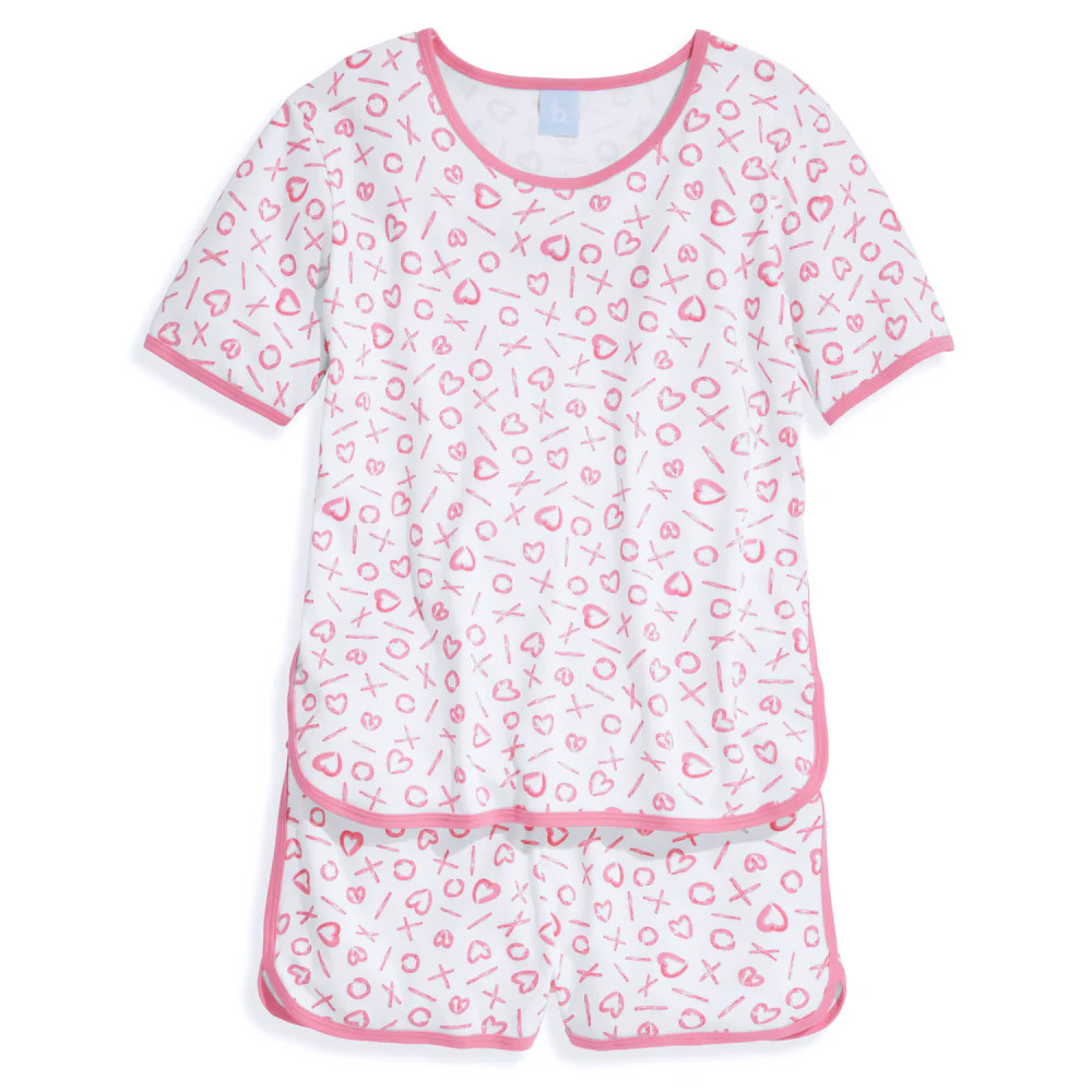Pink XO Women's Printed Pima Pajama Short Set | bella bliss 