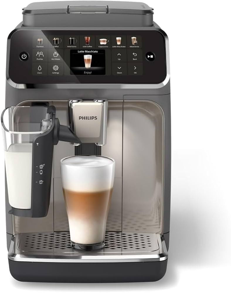 PHILIPS 4400 Series Fully Automatic Espresso Machine with Ceramic Grinder, Black Chrome | Amazon (US)