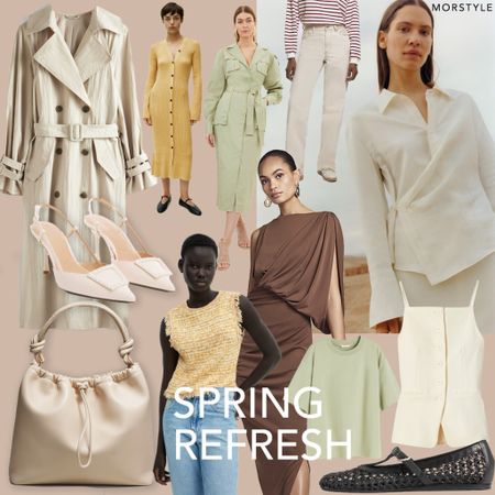 Spring refresh 

Trench Coat, cream bag, wrap shirt, linen shirt, spring dress, classic t shirt, mesh ballet flat, spring dress  

#LTKstyletip #LTKeurope #LTKSeasonal