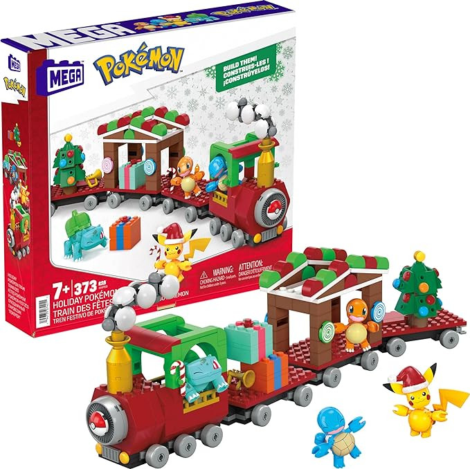 MEGA Pokémon Building Toys Set Holiday Train with 373 Pieces, 4 Articulated and Poseable Charact... | Amazon (US)