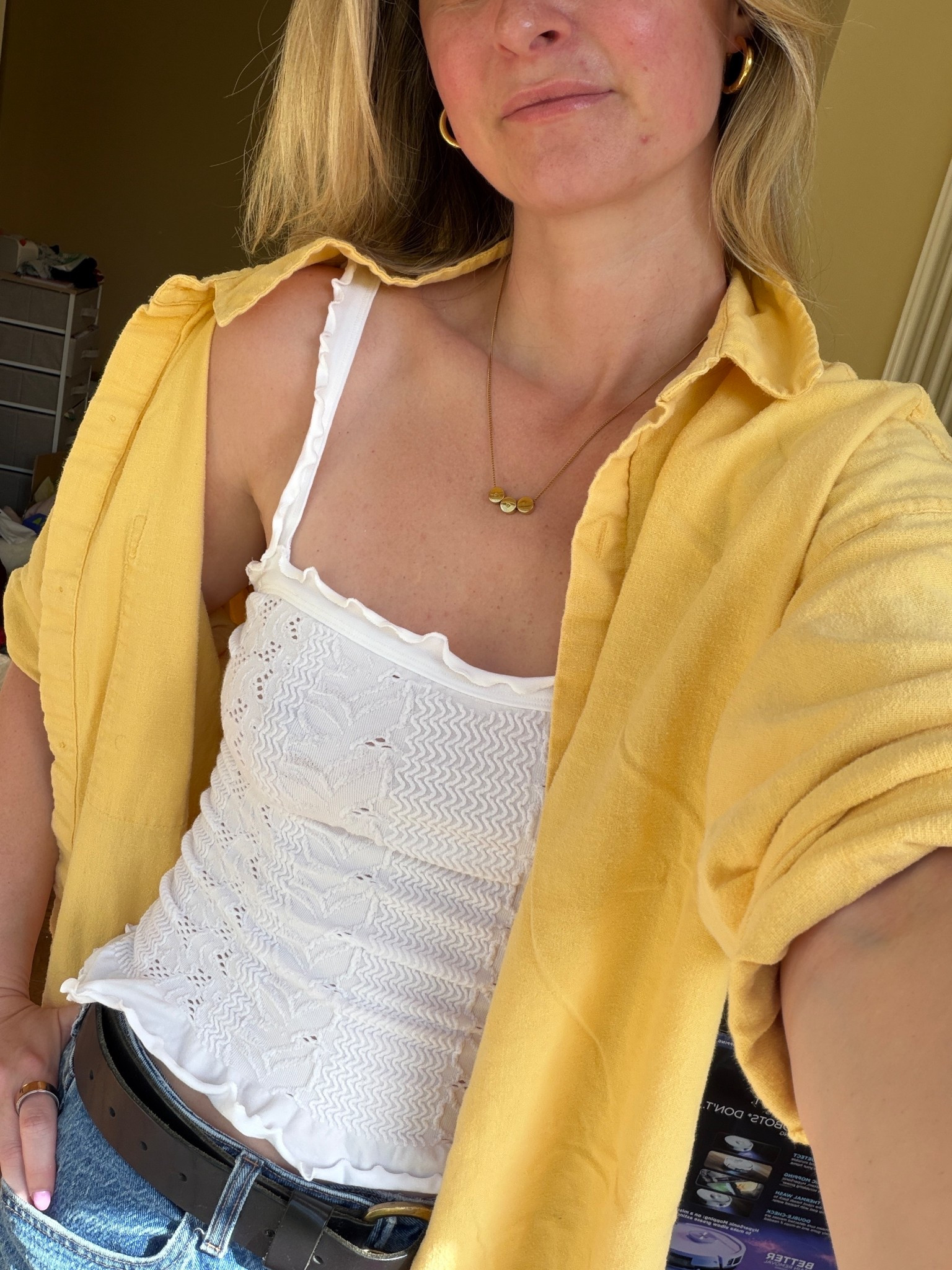 I got a new top! I got the white and yellow in a medium/large 

#LTKsummer #LTKjeans #LTKuk