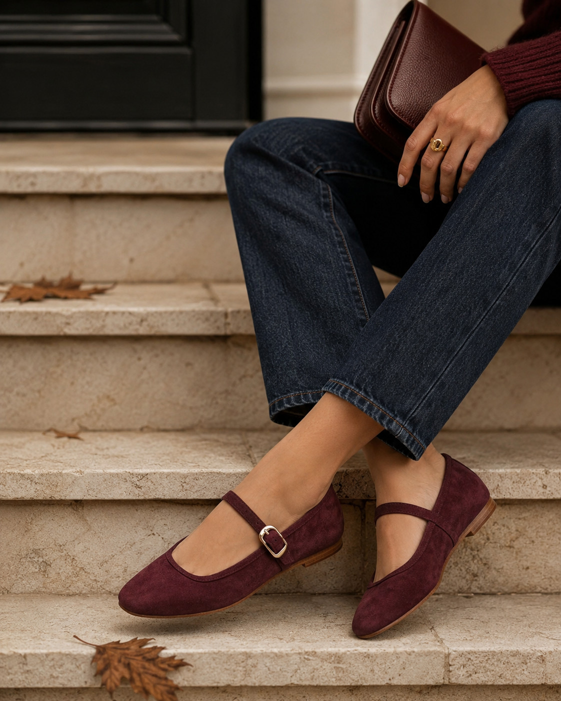 These burgundy Mary Jane flats are such a pretty fall shoe moment. The deep wine color feels so luxe with denim, trench coats, sweaters, and everyday fall basics. Feminine, polished, and easy to dress up or down. #FallShoes #MaryJaneFlats #BurgundyShoes #FallStyle #FallOutfitIdeas #WomensShoes #ChicFallStyle #FallFashion 

 #LTKSeasonal #LTKU #LTKSaleAlert