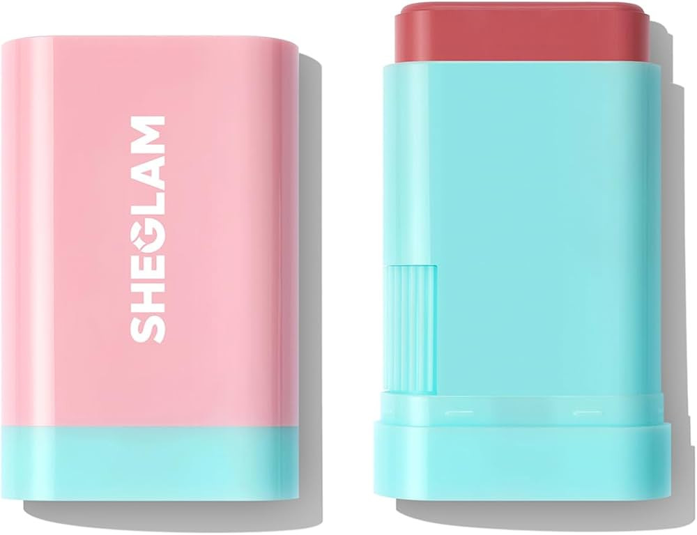 SHEGLAM Glass Glow Blush Stick Cream for Cheek and Lip, Waterproof Hydrating Tinted Solid Moistur... | Amazon (US)