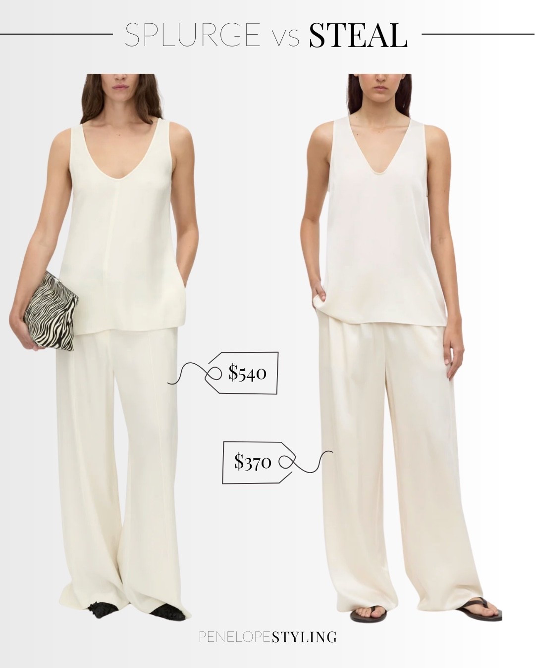 SPLURGE on the designer brand top and pant (price is for both items, and now on sale!)… OR snap up the STEAL, both top and pant are 100% silk and under $300 for the set! 

#LTKstyletip #LTKsale #LTKaustralia