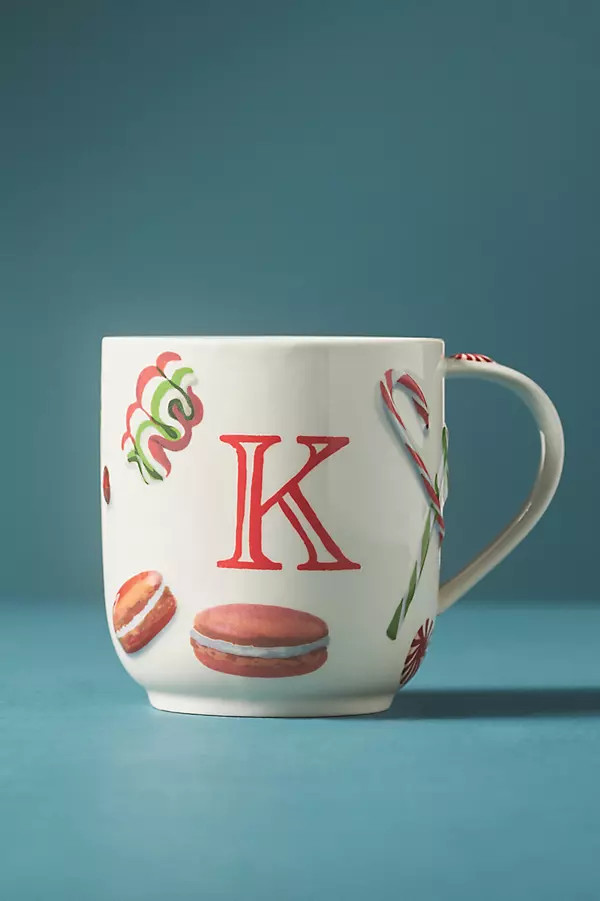 Holifaye Stoneware Monogram Mug | Anthropologie (US)