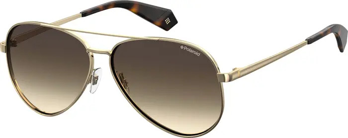 61mm Polarized Aviator Sunglasses | Nordstrom