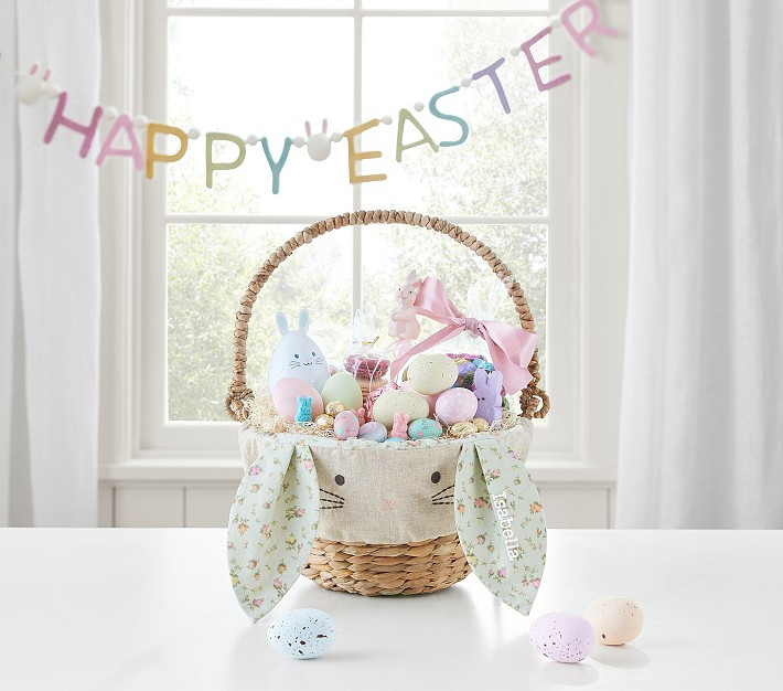 Floral Bunny Ear Easter Basket Liners | Pottery Barn Kids
