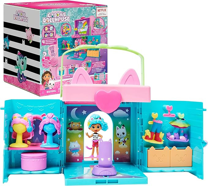 Gabby’s Dollhouse, Dress-Up Closet Portable Playset with a Gabby Doll, Surprise Toys and Photo ... | Amazon (US)