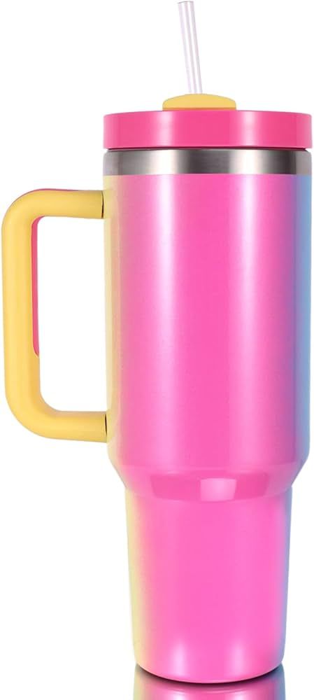 40 oz Tumbler with Handle, Stainless Steel Insulated Mug with Leak-Proof Lid and Straw, Vacuum Tr... | Amazon (CA)