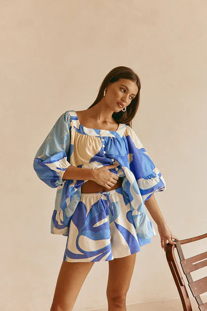 Elara Shorts - Valley Blue | Sabo Skirt US