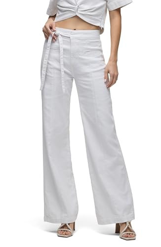 HUDSON Women's Tie Waist Pintuck Trouser Pant White | Amazon (US)