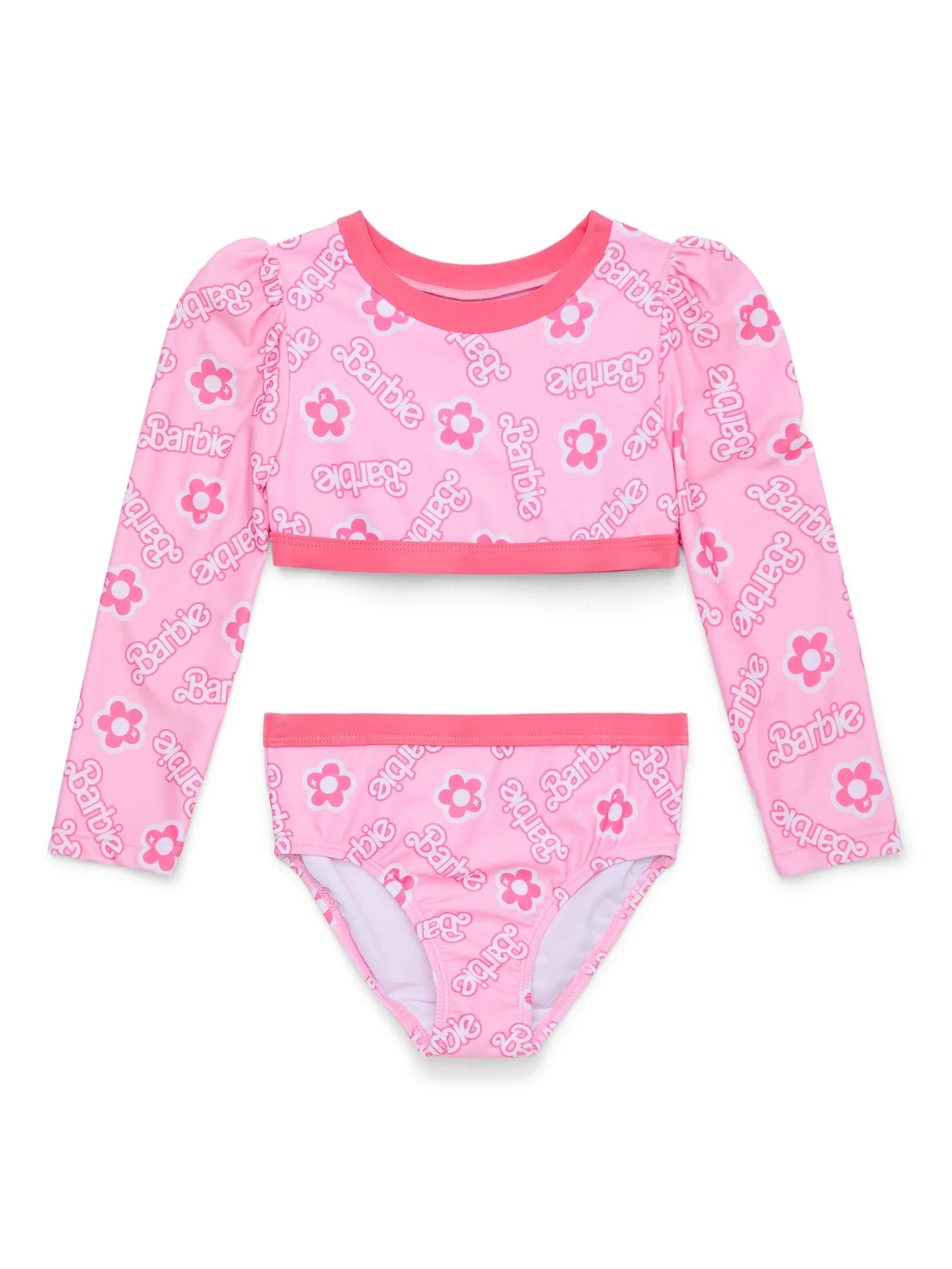 Character Toddler Girl Long- Sleeve Bikini Swimsuit, Two-Piece, Sizes 12M-5T - Walmart.com | Walmart (US)